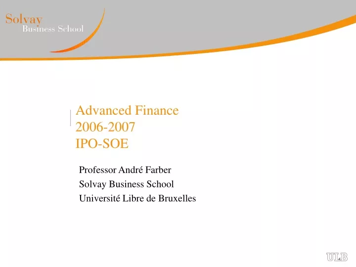 advanced finance 2006 2007 ipo soe