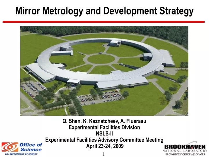 mirror metrology and development strategy