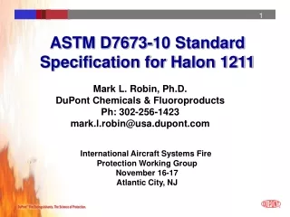 ASTM D7673-10 Standard Specification for Halon 1211