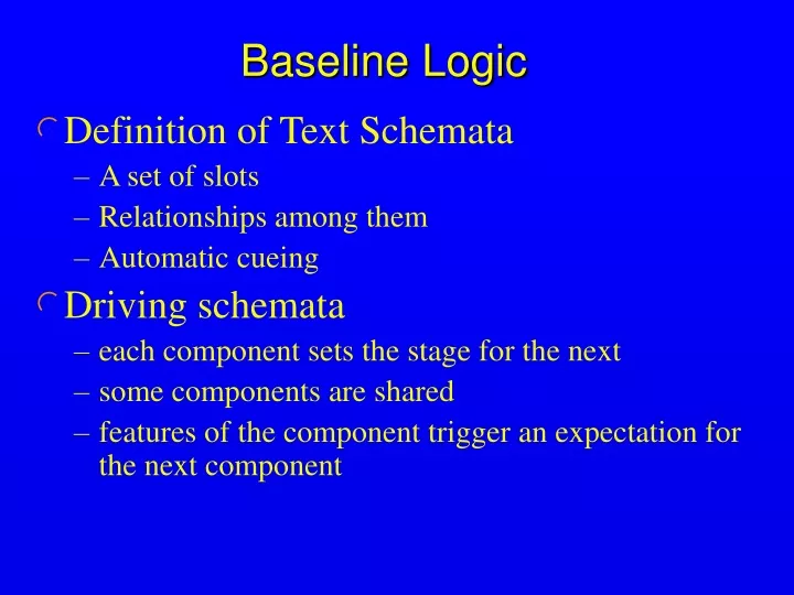 baseline logic