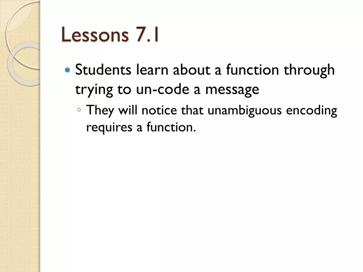 lessons 7 1