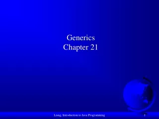 Generics  Chapter 21