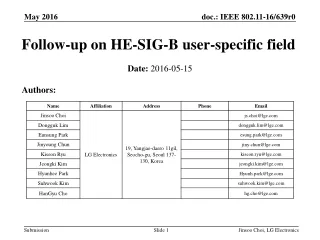 Follow-up on HE-SIG-B user-specific field