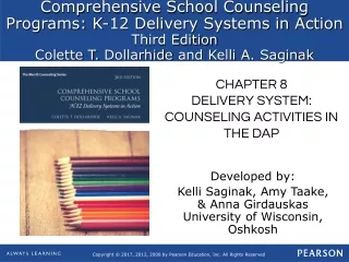 CHAPTER 8 DELIVERY SYSTEM: COUNSELING ACTIVITIES IN THE DAP