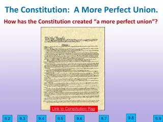 The Constitution:  A More Perfect Union.