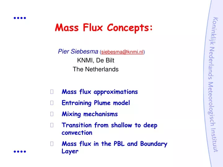 mass flux concepts