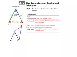 The two congruent sides of an isosceles triangle.