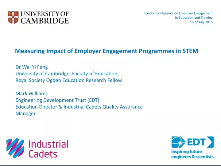 london conference on employer engagement
