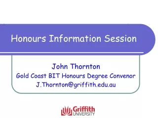 Honours Information Session
