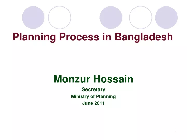 planning process in bangladesh
