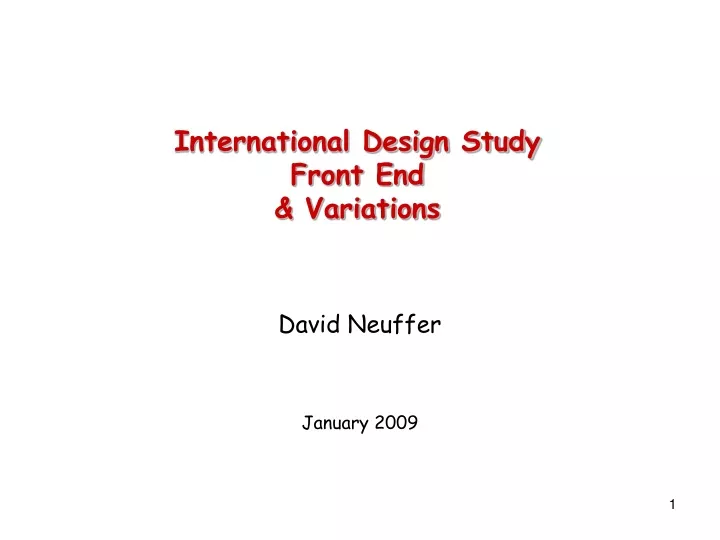 international design study front end variations