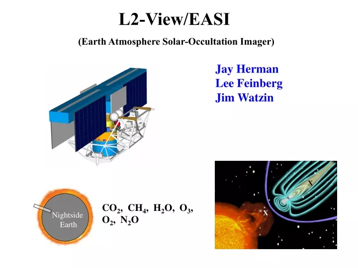 l2 view easi earth atmosphere solar occultation