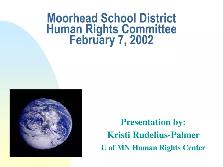 moorhead school district human rights committee february 7 2002