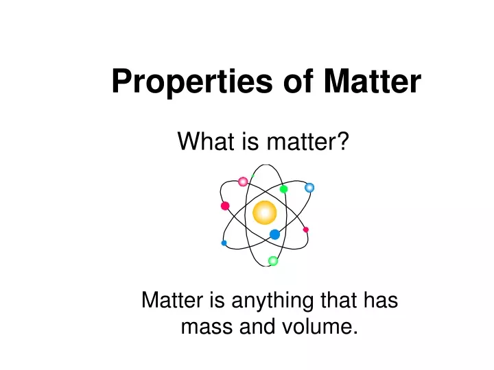 properties of matter