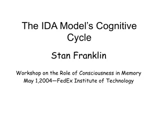 The IDA Model’s Cognitive Cycle