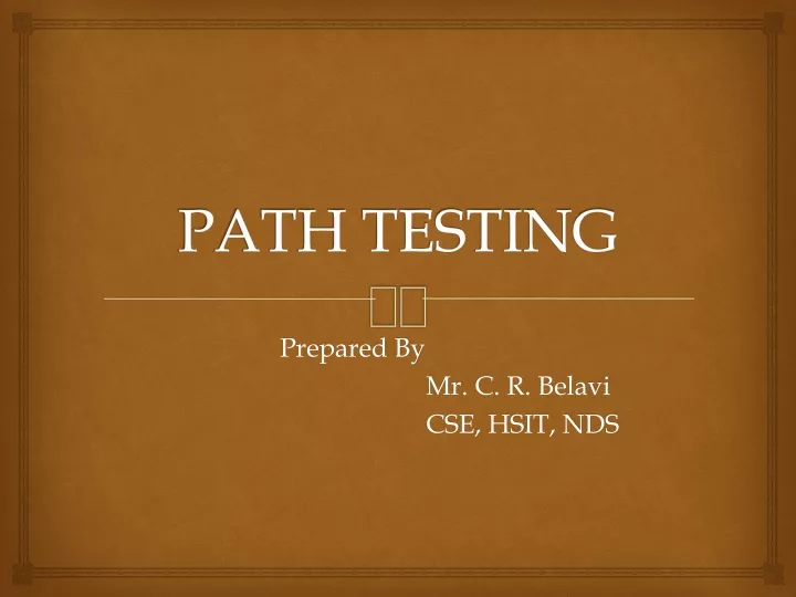 path testing