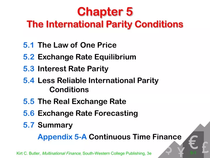 chapter 5 the international parity conditions