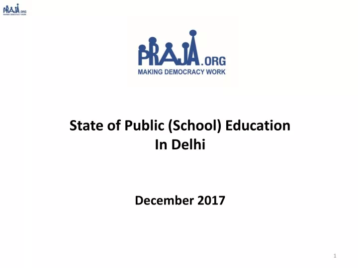 state of public school education in delhi