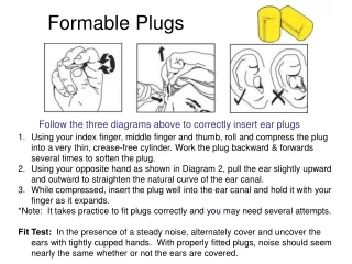 Formable Plugs