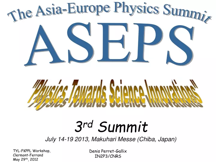 the asia europe physics summit