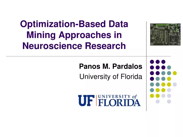 optimization based data mining approaches in neuroscience research
