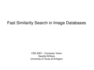 Fast Similarity Search in Image Databases