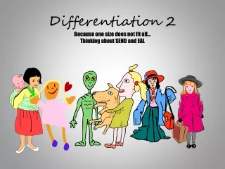Differentiation 2 Because one size does not fit all… Thinking about SEND and EAL