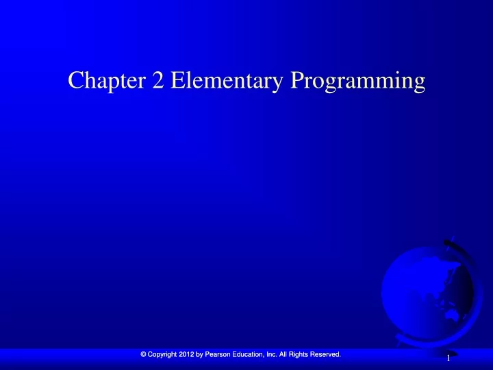 chapter 2 elementary programming