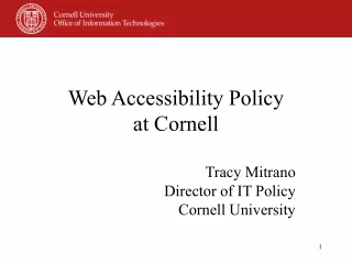 Web Accessibility Policy at Cornell