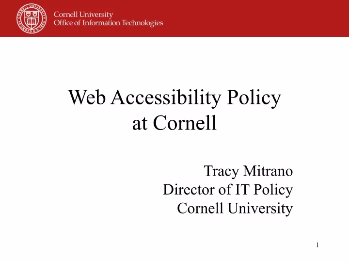 web accessibility policy at cornell