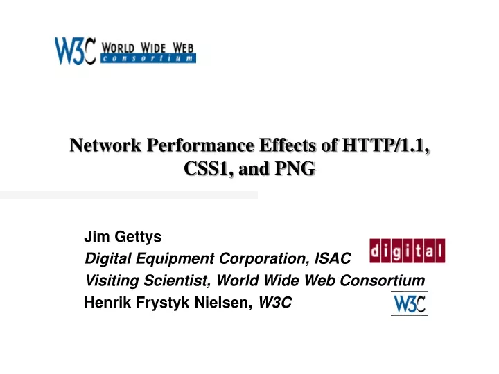 network performance effects of http 1 1 css1 and png