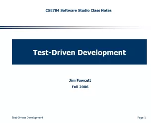 Test-Driven Development