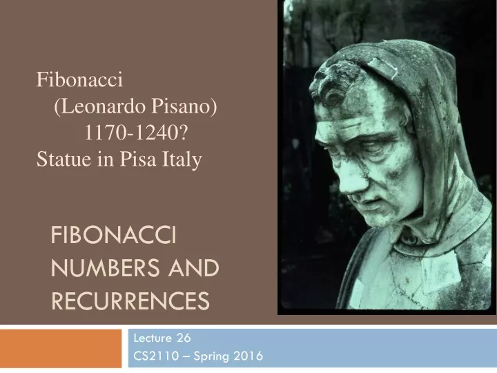 fibonacci numbers and recurrences