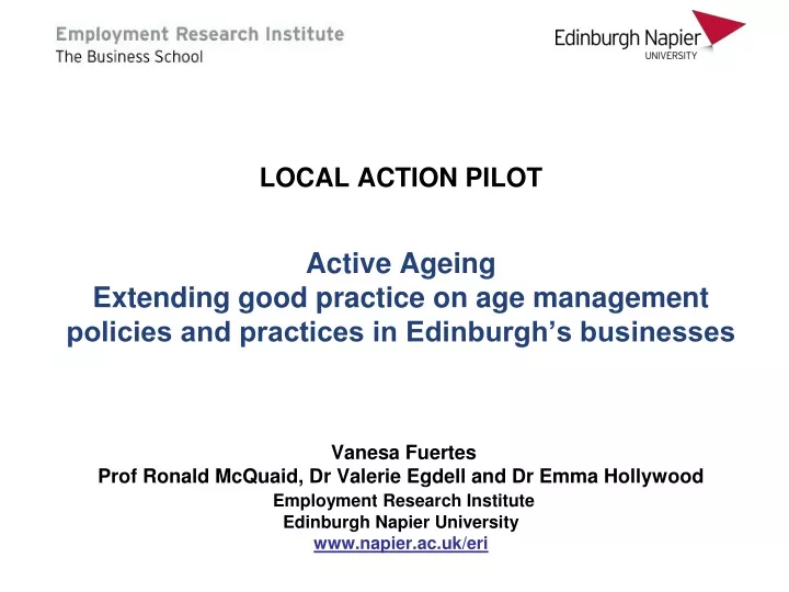 local action pilot active ageing extending good