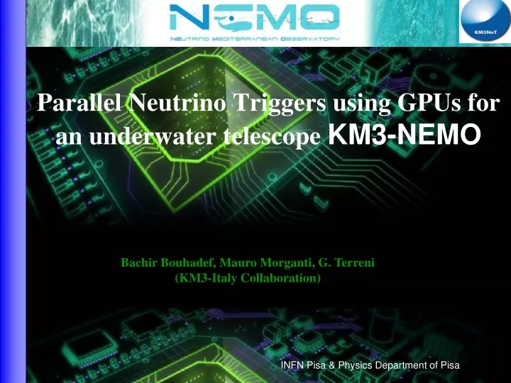 parallel neutrino triggers using gpus for an underwater telescope km3 nemo