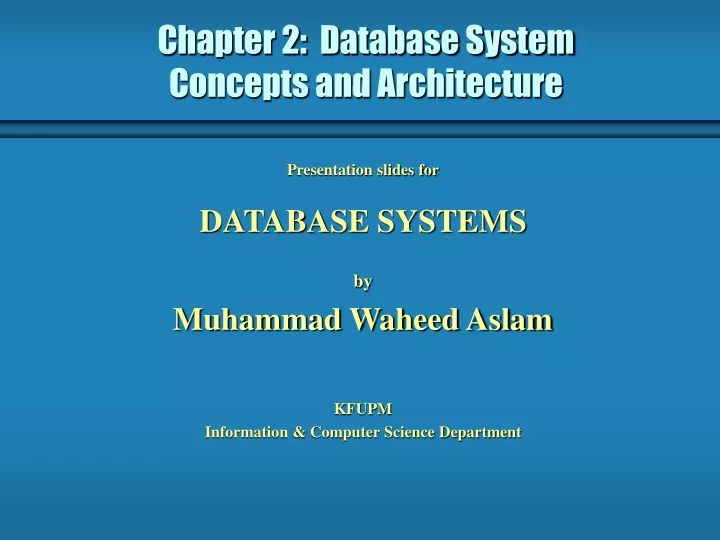 chapter 2 database system concepts and architecture