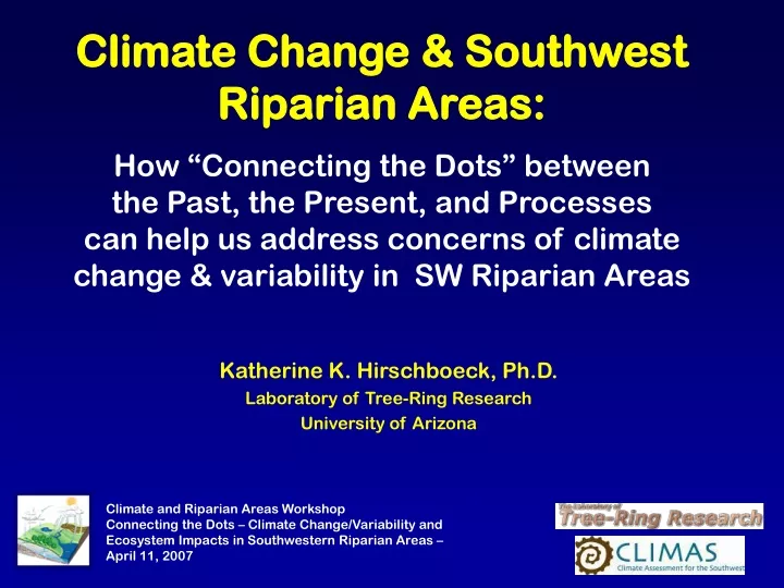climate change southwest riparian areas