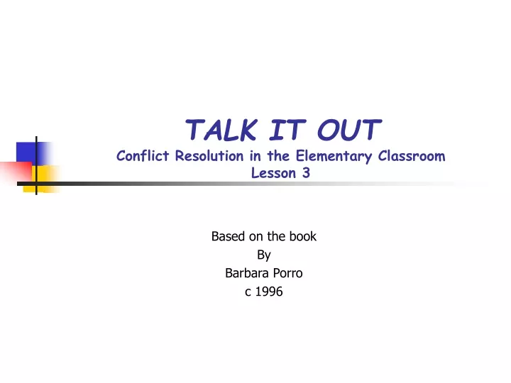 talk it out conflict resolution in the elementary
