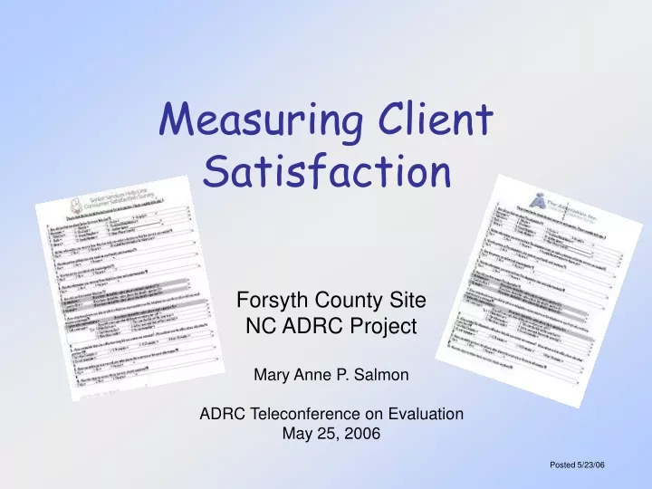 measuring client satisfaction
