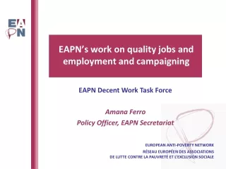 EAPN’s work on quality jobs and employment and campaigning