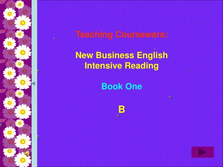 teaching courseware new business english