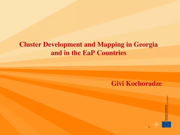 cluster development and mapping in georgia and in the eap countries