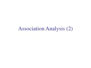 Association Analysis (2)