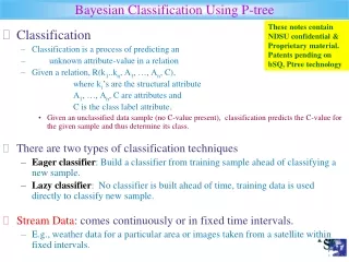 Bayesian Classification Using P-tree
