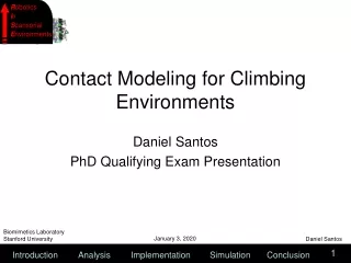 Contact Modeling for Climbing Environments