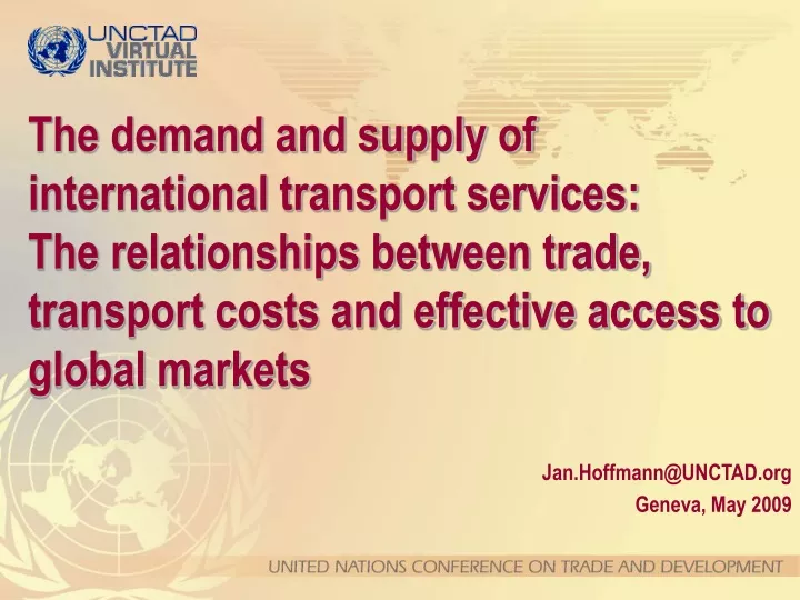 the demand and supply of international transport