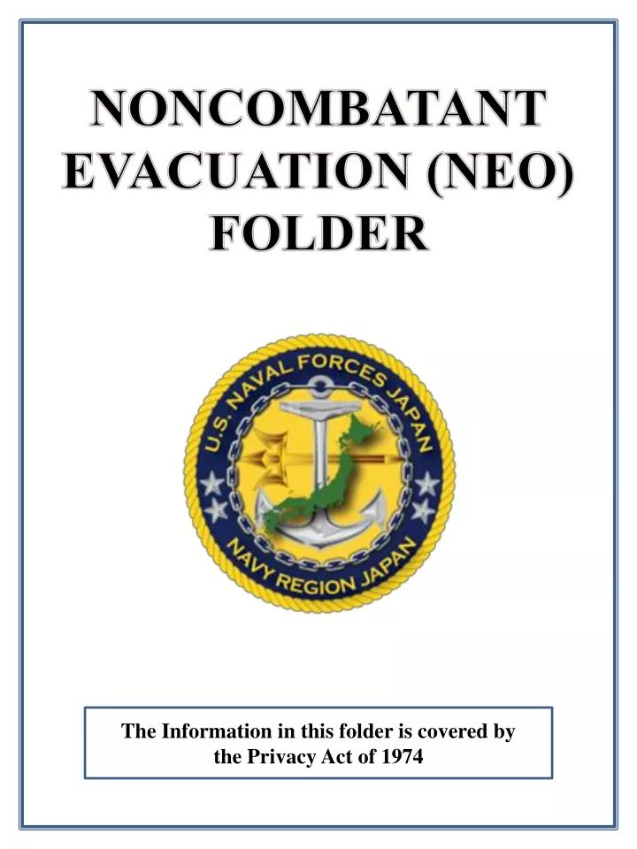 noncombatant evacuation neo folder