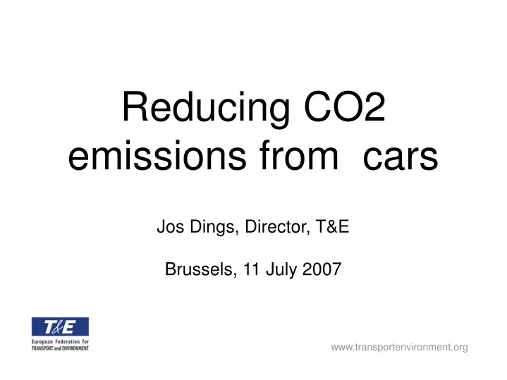 reducing co2 emissions from cars