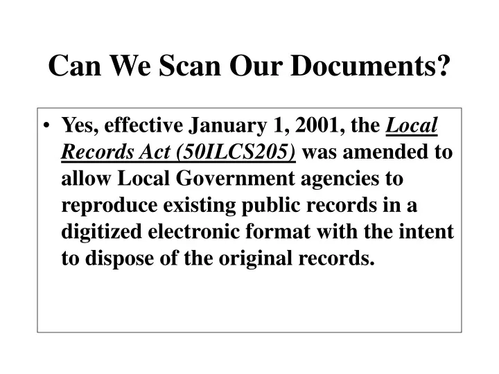 can we scan our documents