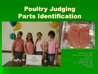 Poultry Judging  Parts Identification